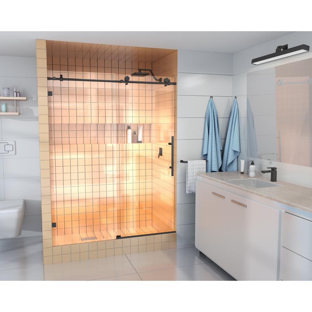Glass Warehouse 60 in. x 78 in. Frameless Sliding Shower Door in Matte