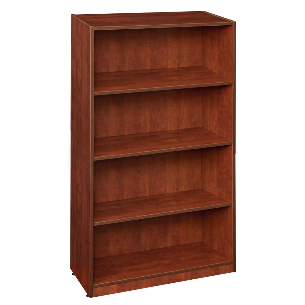 Regency 47 in. Cherry Wood 4shelf Standard Bookcase with Adjustable
