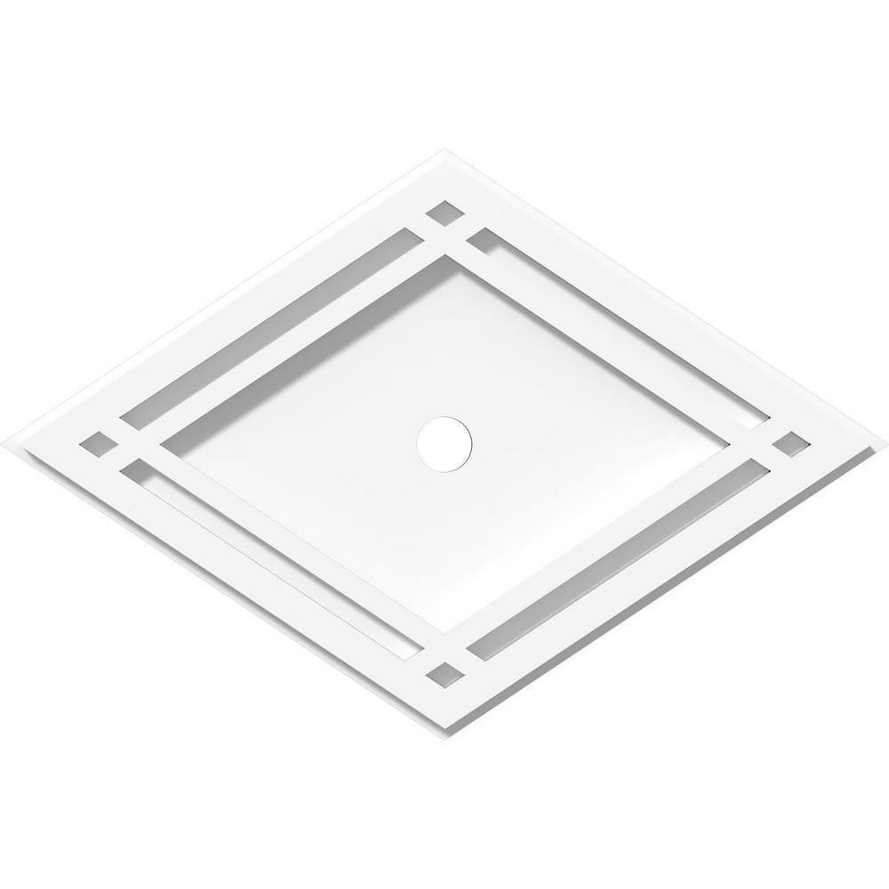 Ekena Millwork 16 In X 10 62 In X 1 In Diamond Architectural Grade Pvc Contemporary Ceiling Medallion