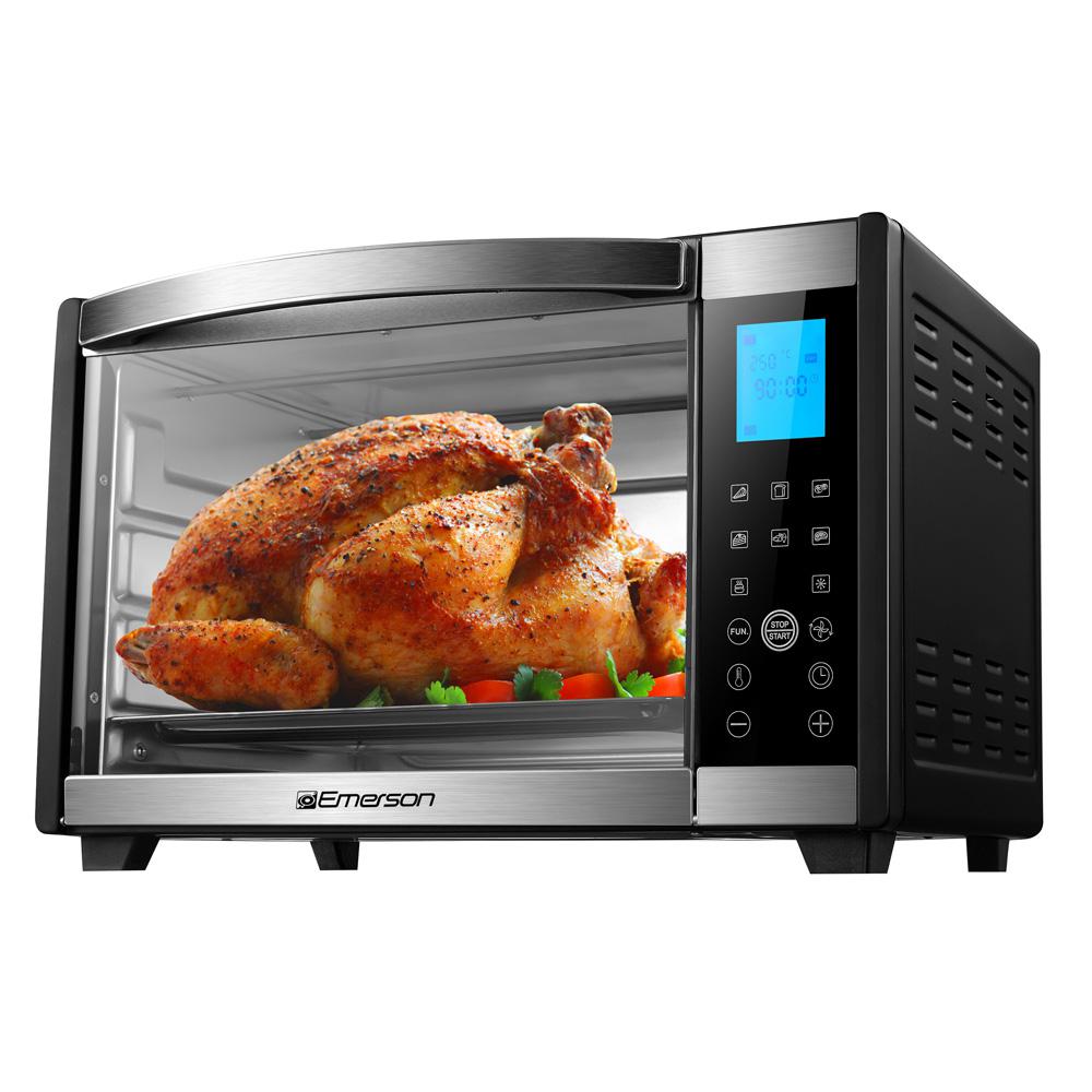 Emerson 6 Slice Black And Stainless Convection Rotisserie Emerson 6 Slice Black And Stainless Convection Rotisserie Counter Top Toaster
