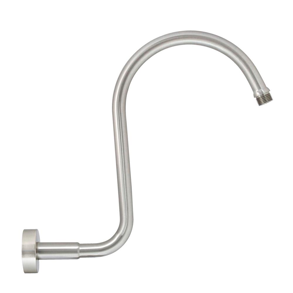 Modona Gooseneck Rain Shower Arm With Satin Nickel Ac42 A N The Home Depot - Gooseneck Shower Arm Modona Gooseneck Rain Shower Arm With Satin Nickel Ac42 A N The Home Depot - Gooseneck Shower Arm