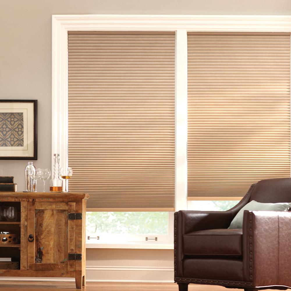 Home Decorators Collection Latte 9 16 In Cordless Blackout Cellular Shade 70 25 In W X 48 In L Actual Size 69 875 In W X 48 In L 10793478864676 The Home Depot