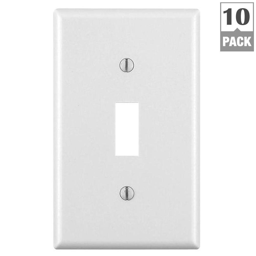 Leviton 1 Gang White Toggle Wall Plate 10 Pack M24 88001 Wmp The Home Depot - Decorative Wall Switch Plates Home Depot Leviton 1 Gang White Toggle Wall Plate 10 Pack M24 88001 Wmp The Home Depot - Decorative Wall Switch Plates Home Depot