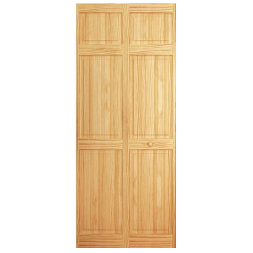 Kimberly Bay 36 in. x 84 in. 6-Panel Solid Wood Core Pine Interior