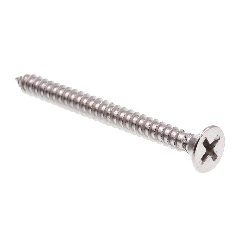 grade screws 8 sheet metal 18 x 8 Flat Phillips 2 Stainless #10 Steel Grade in. Drive