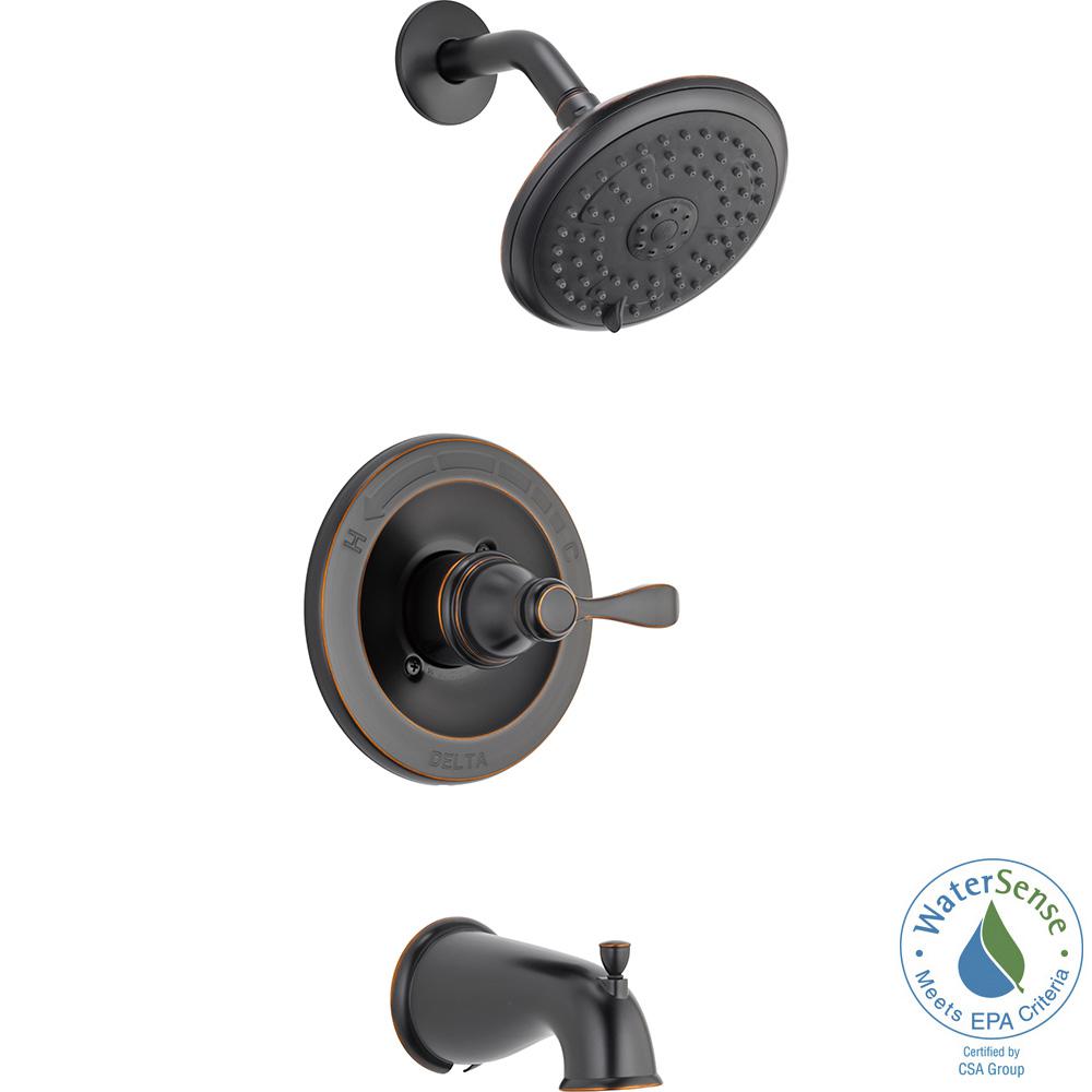 Delta Porter Single Handle 3 Spray Tub And Shower Faucet In Oil