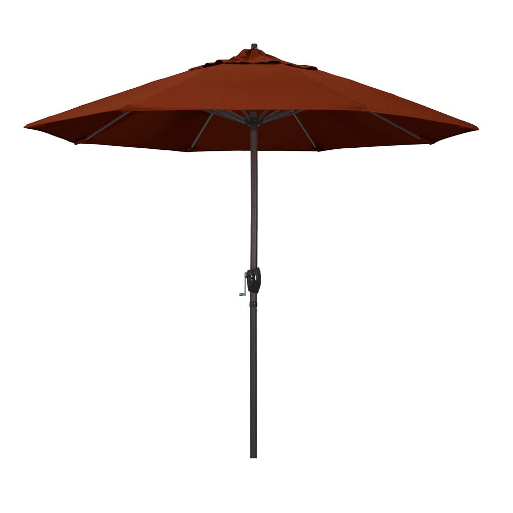 Red Rust Resistant Patio Umbrellas Patio Furniture The Home Depot