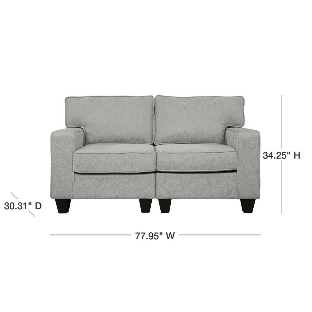 Harper Bright Designs 2 Piece Gray Living Room Upholstered Sofa Harper Bright Designs 2 Piece Gray