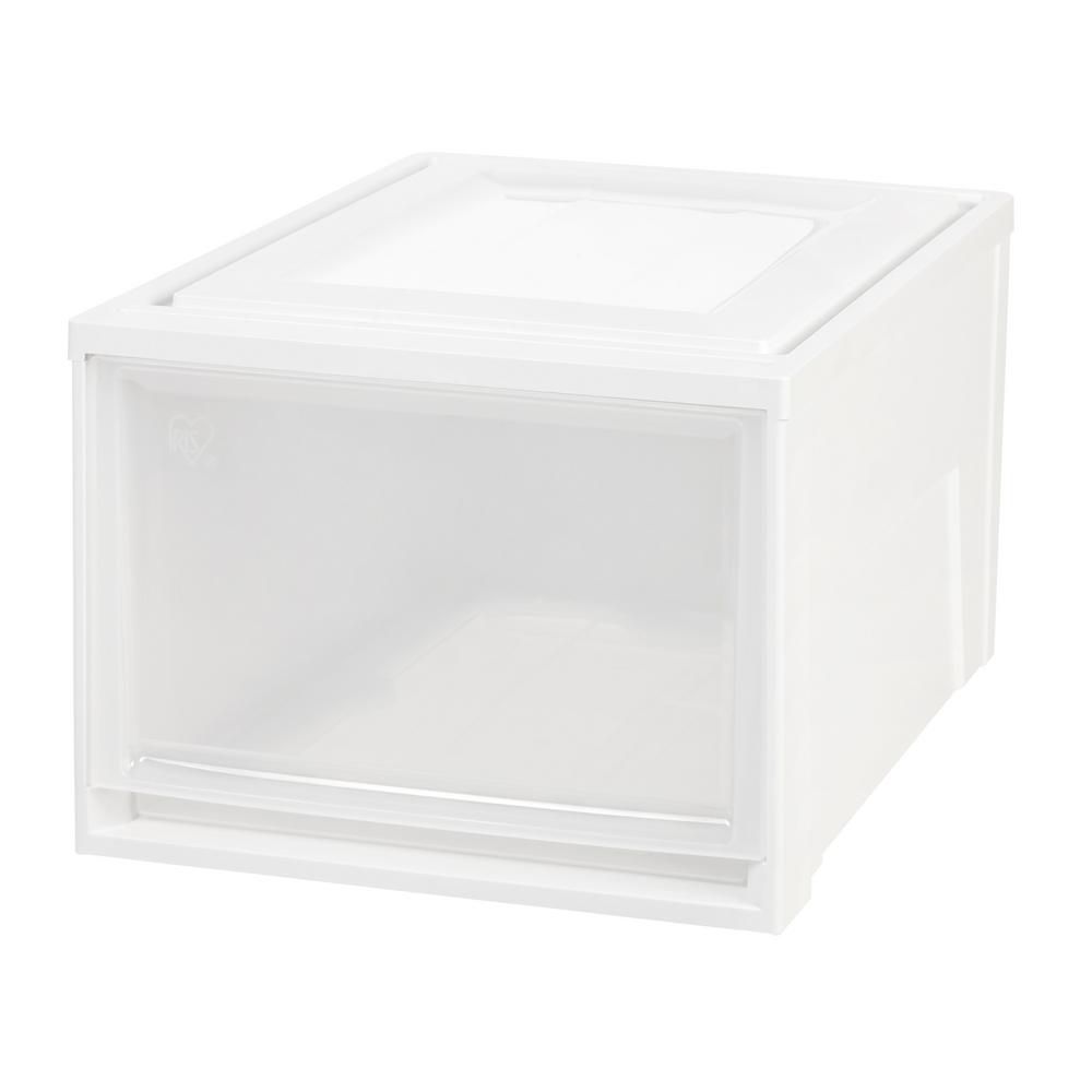Homz 9 In W X 15 In H Single Wide Under Bed Drawer In White Set