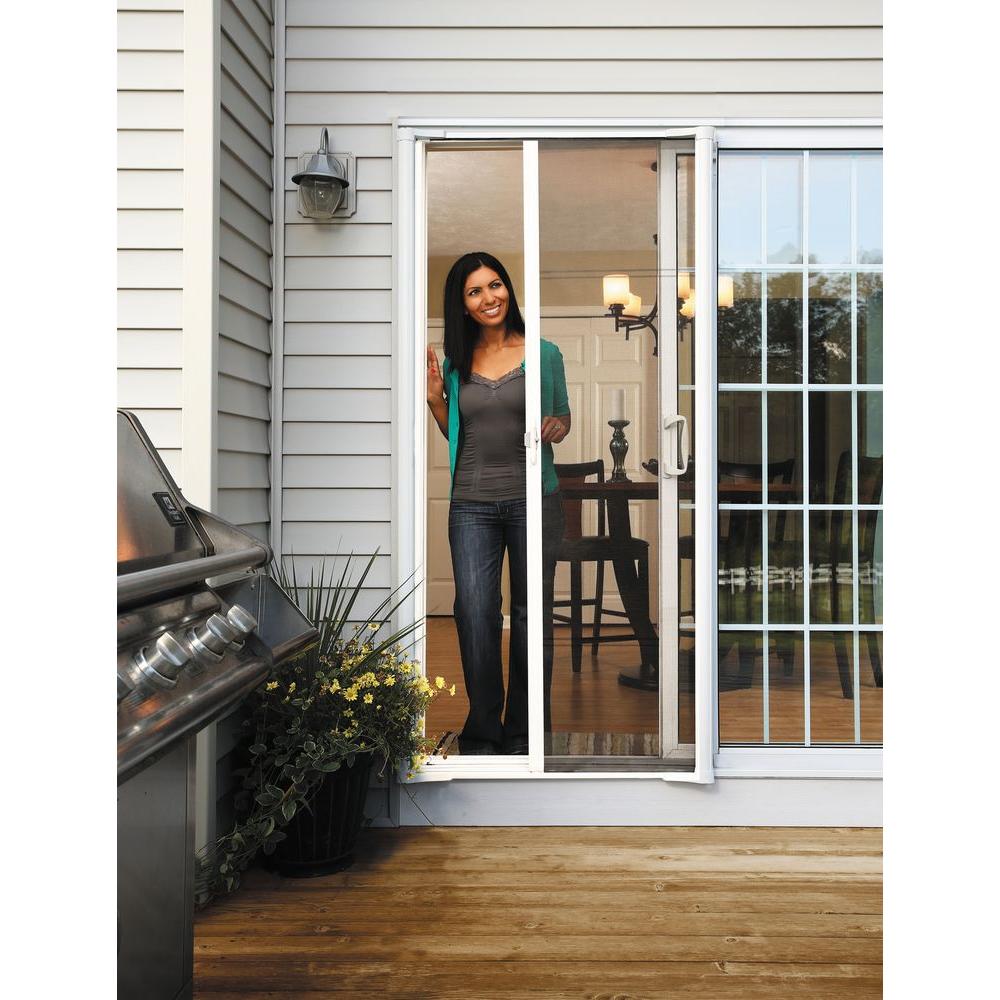 Larson 36 In X 80 In Brisa White Retractable Screen Door For
