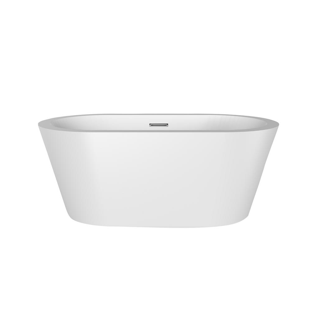 Barclay Products Rosario 70 In Acrylic Flatbottom Non Whirlpool Bathtub In White With Integral Drain In Brushed Nickel Atovn70lig Bn The Home Depot