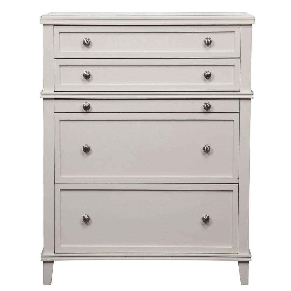 Potter White 4-Drawer Wood Multi-Functional Chest (43 in. H x 39 in. W ...