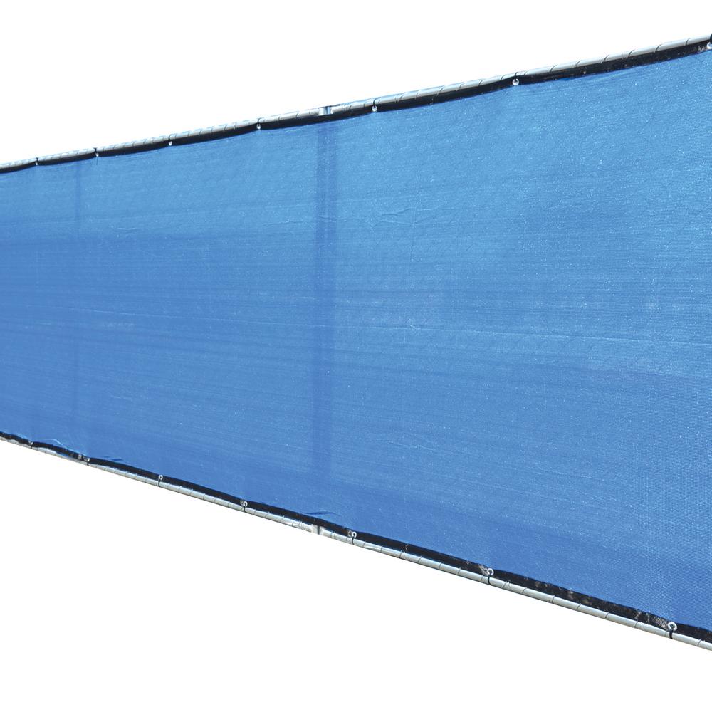Fence4ever 58 In X 50 Ft Blue Privacy Fence Screen Plastic Netting Mesh Fabric Cover With Reinforced Grommets For Garden