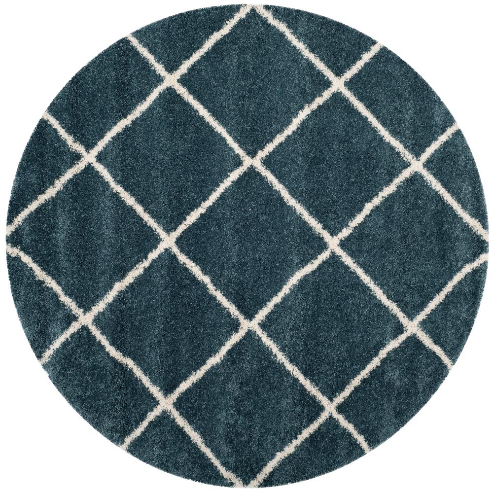 Safavieh Hudson Shag Slate Blue/Ivory 7 ft. x 7 ft. Round Area Rug