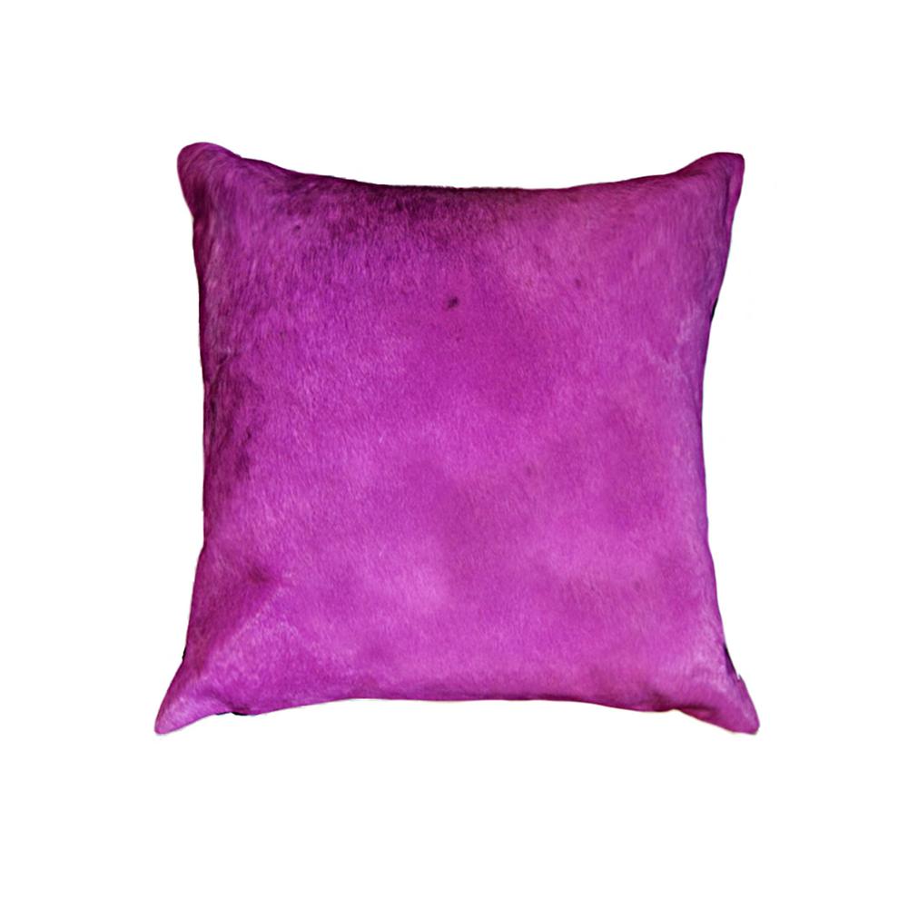 Torino Fuschia 18 in. x 18 in. Cowhide Pillow676685035431 The Home Depot