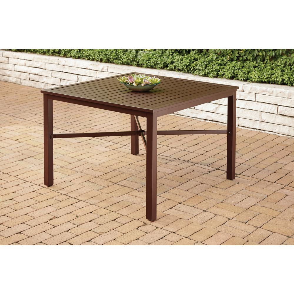 Hampton Bay Mix And Match Square Metal Outdoor Dining Table Fts70660 The Home Depot