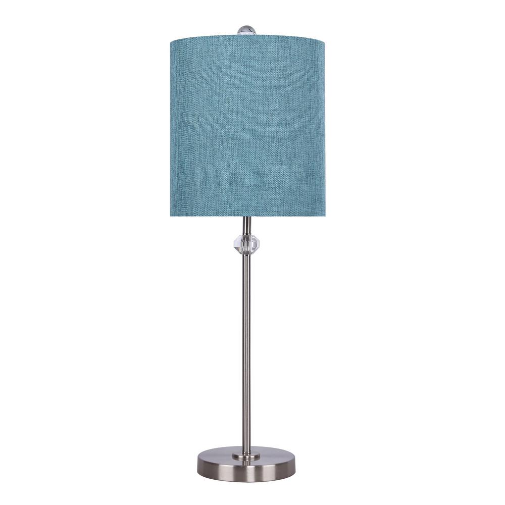 GRANDVIEW GALLERY 27 in. Brushed Nickel Table Lamp with Slimline Design