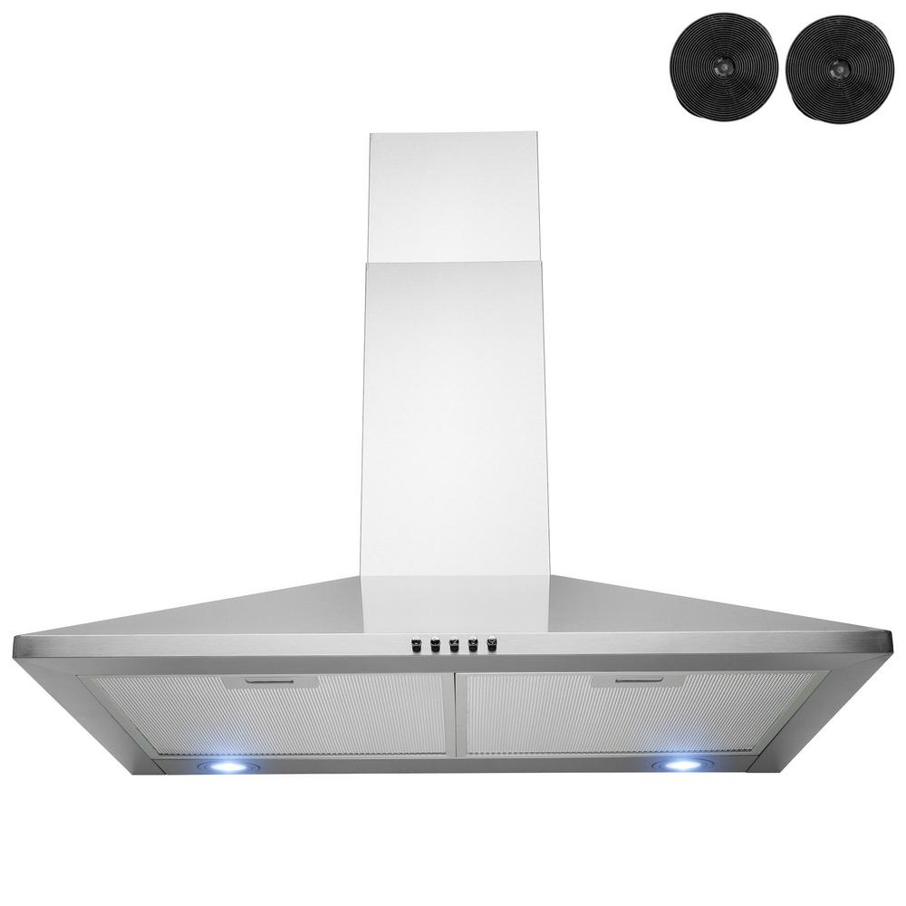 Golden Vantage 30 in. 312 CFM Convertible Kitchen Wall Mount Range Hood in Stainless Steel with Push Control, LEDs and Carbon Filters, Silver was $209.46 now $129.99 (38.0% off)