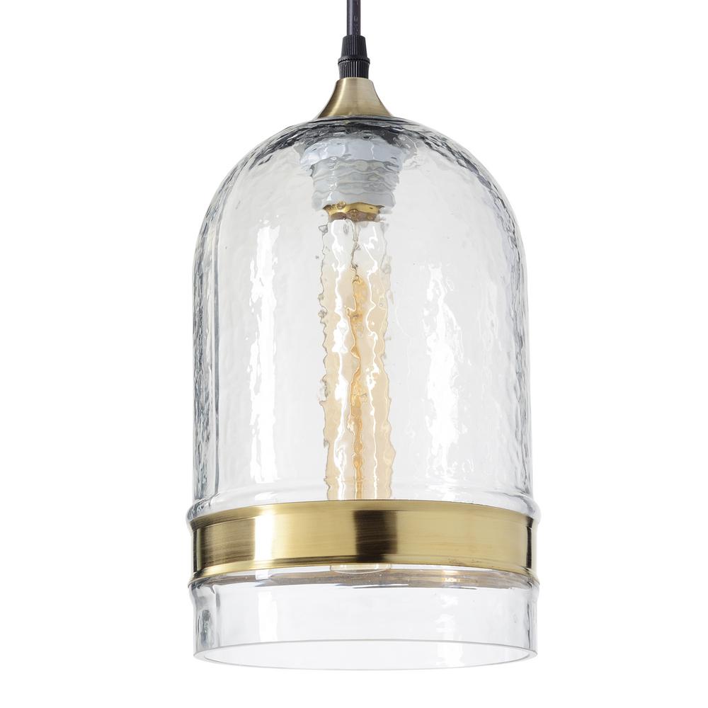 Casamotion 6 In W X 12 H 1 Light Br Ring Hammered Hand Light Br Ring Hammered