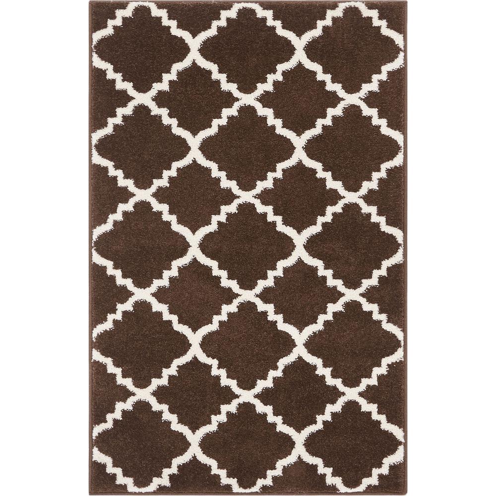 Well Woven Sydney Lulu S Lattice Trellis Brown 2 Ft X 4 Modern Area Rug