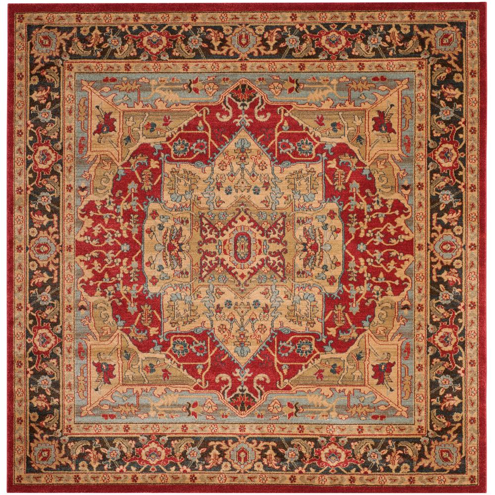 Red Safavieh Square Area Rugs The Home Depot Mahal