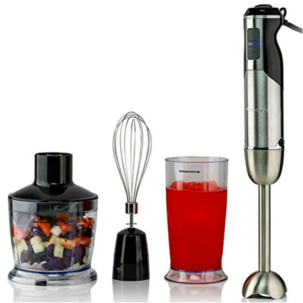 Ovente HS665B Multi-Purpose Immersion Hand Blender Set–500-W,6-Speed Variable Control–Includes Food