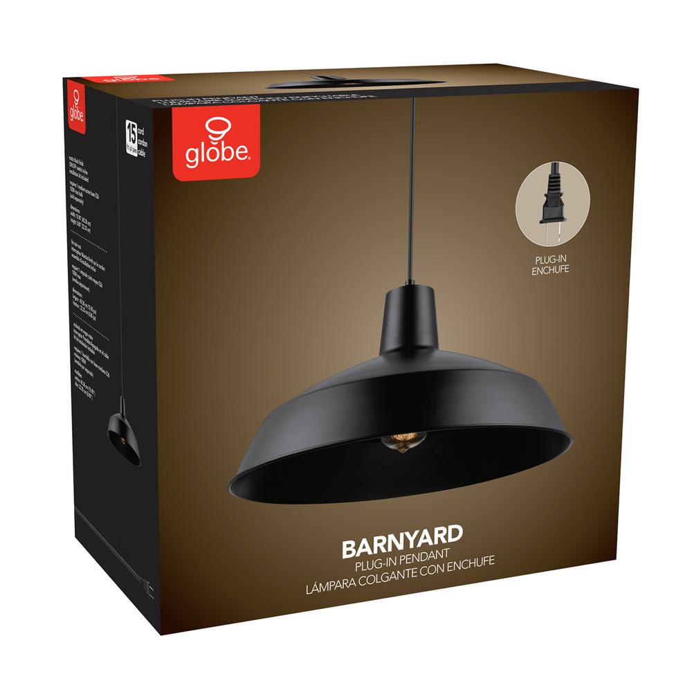 Globe Electric Barnyard 1 Light 16 In Industrial Warehouse Matte