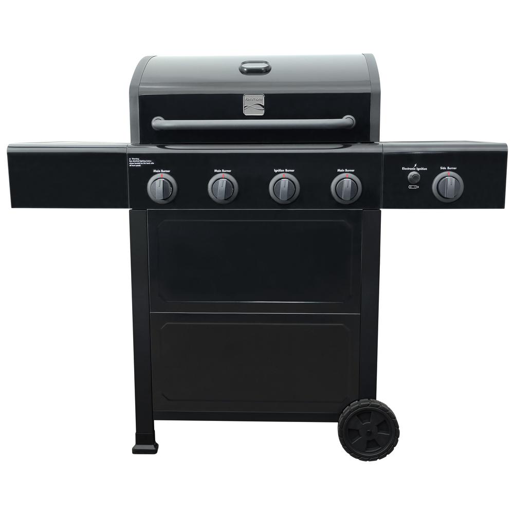 Kenmore 4 Burner Side Burner All In Black Open Cart Propane Gas Grill With Red Line Pg 40406sol 1 The Home Depot,How To Cook Carrots And Potatoes