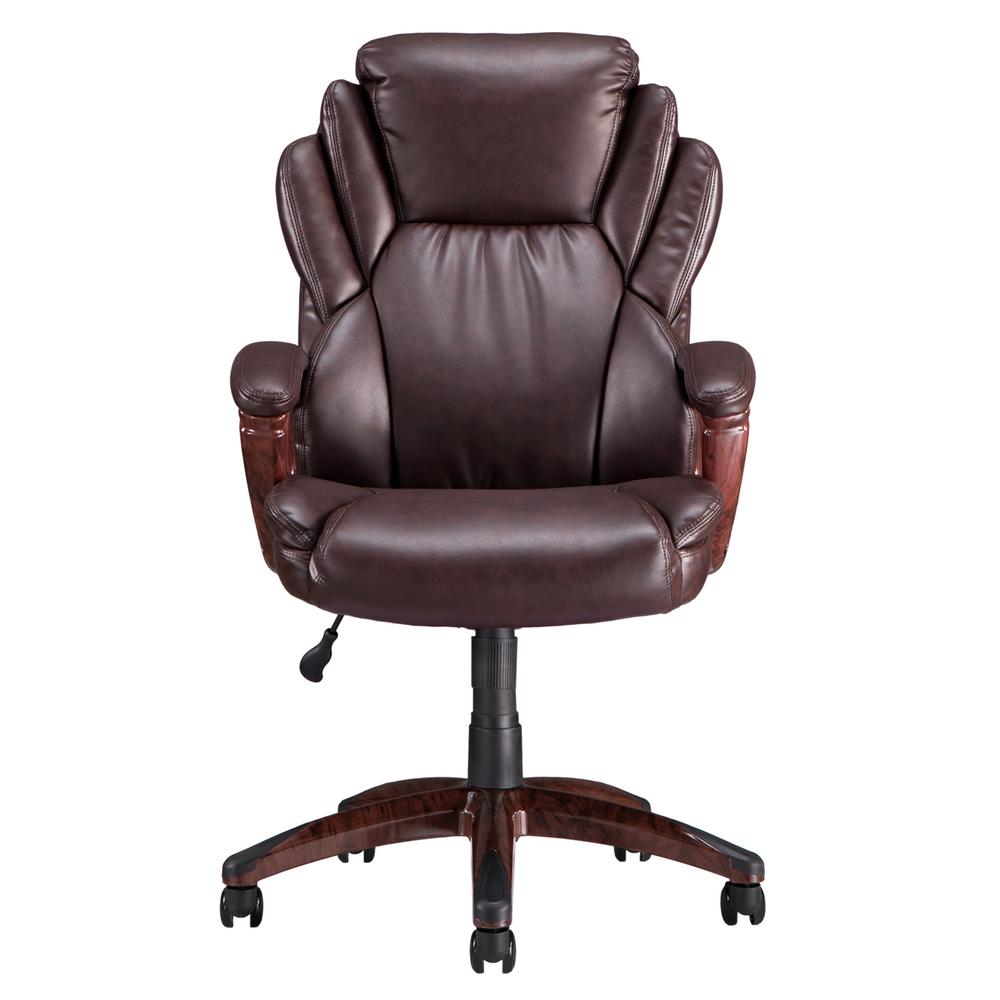 boyel living brown executive office adjustable ergonomic computer chair  with layered body pillowswfbc100  the home depot