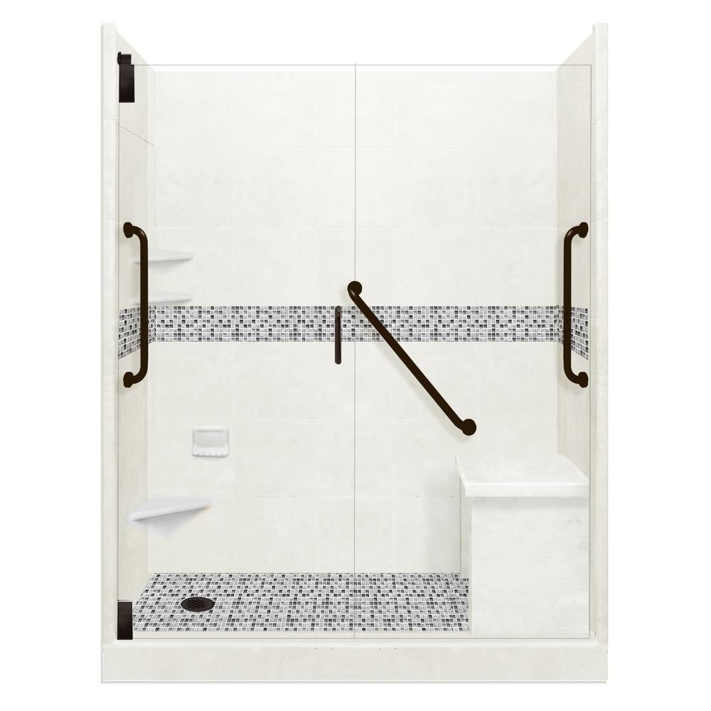 American Bath Factory Del Mar Freedom Grand Hinged 30 in. x 60 in. x 80