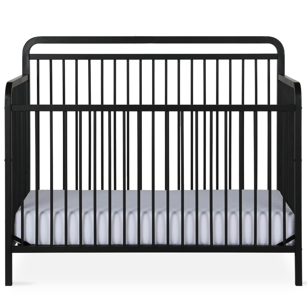 Baby Relax Holly Matte Black 4 In 1 Convertible Metal Crib