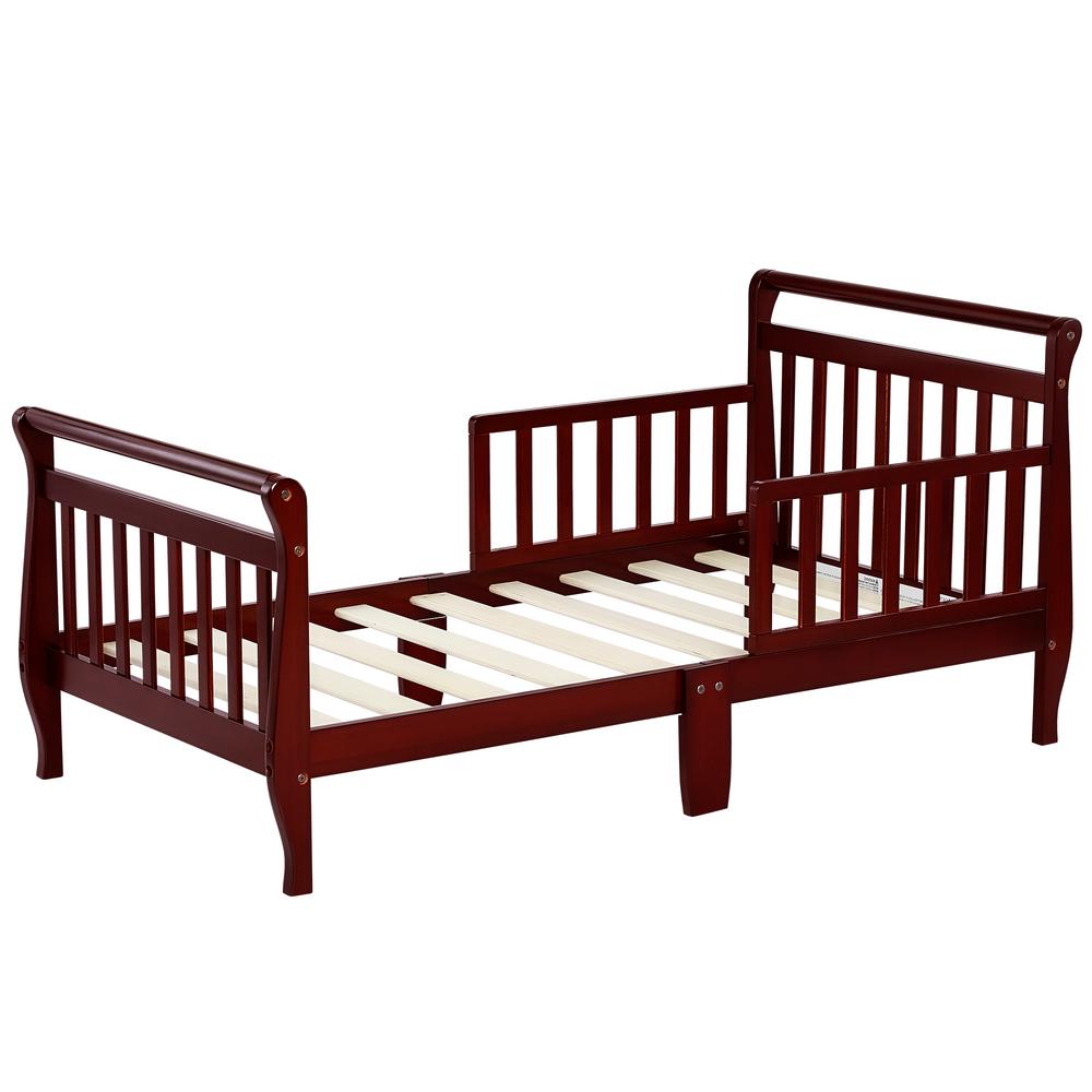 sleigh crib cherry wood