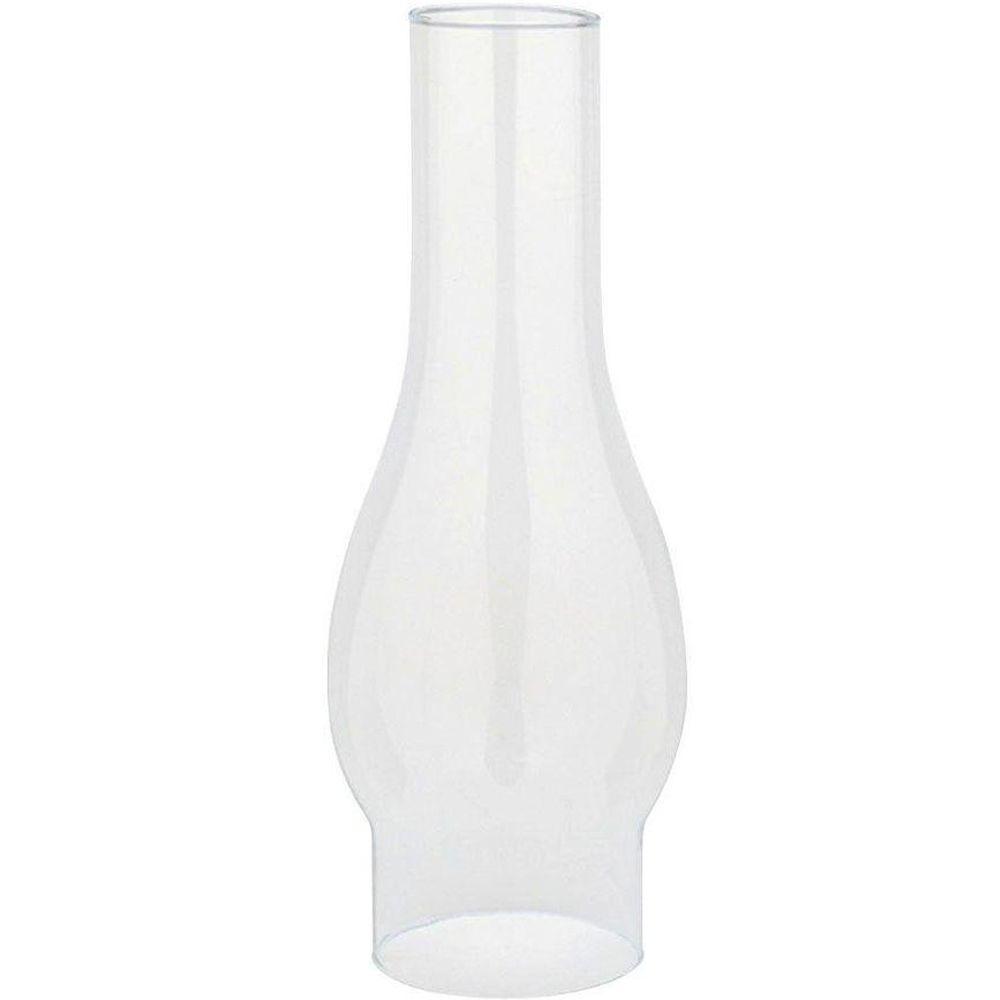 X2  Round Bulge OIL LAMP CHIMNEY Glass 10" 1/4 Height x 1"57-40 mm Base NEW