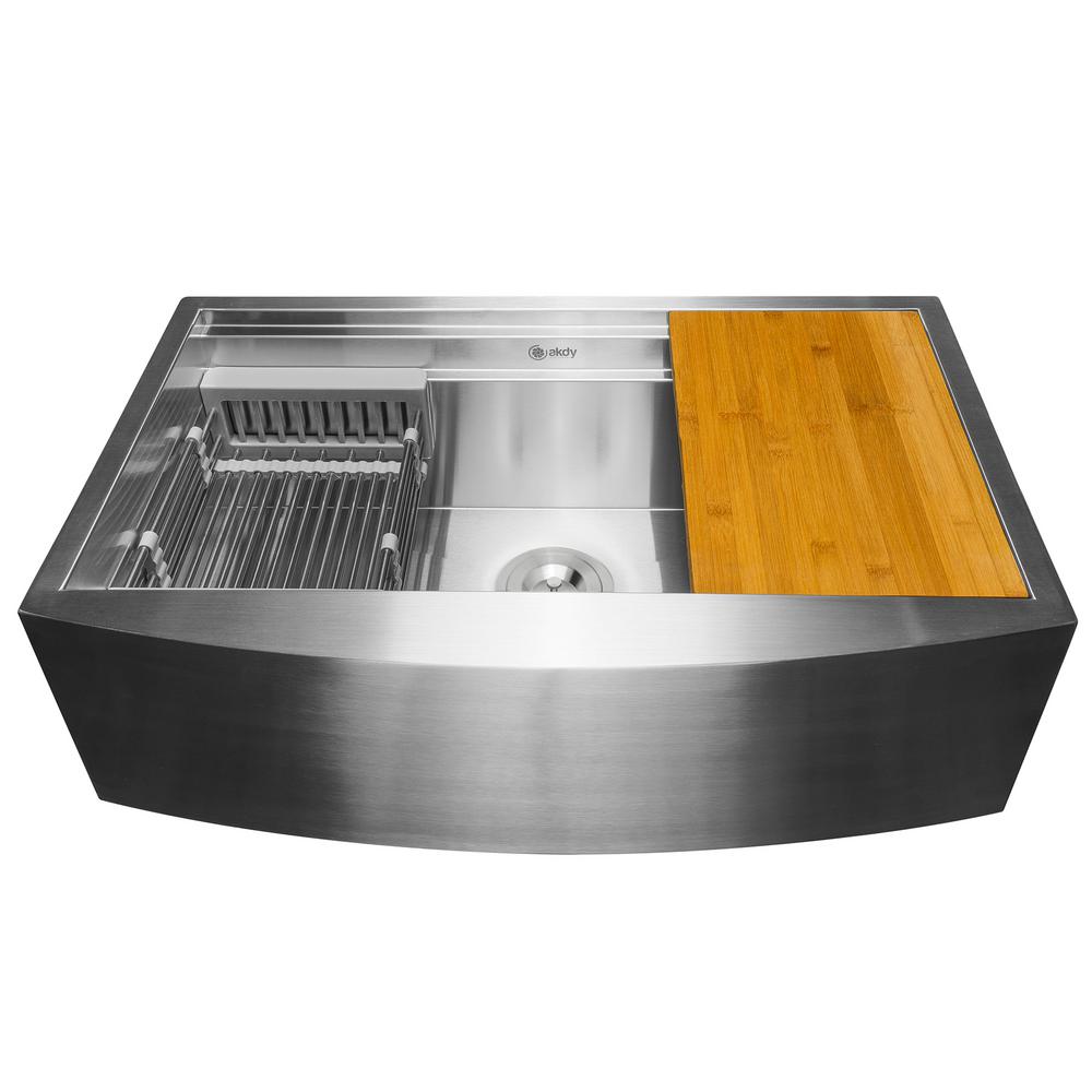 33 In Kitchen Sinks The Home Depot Handcrafted All In One A Mount 33 X 20