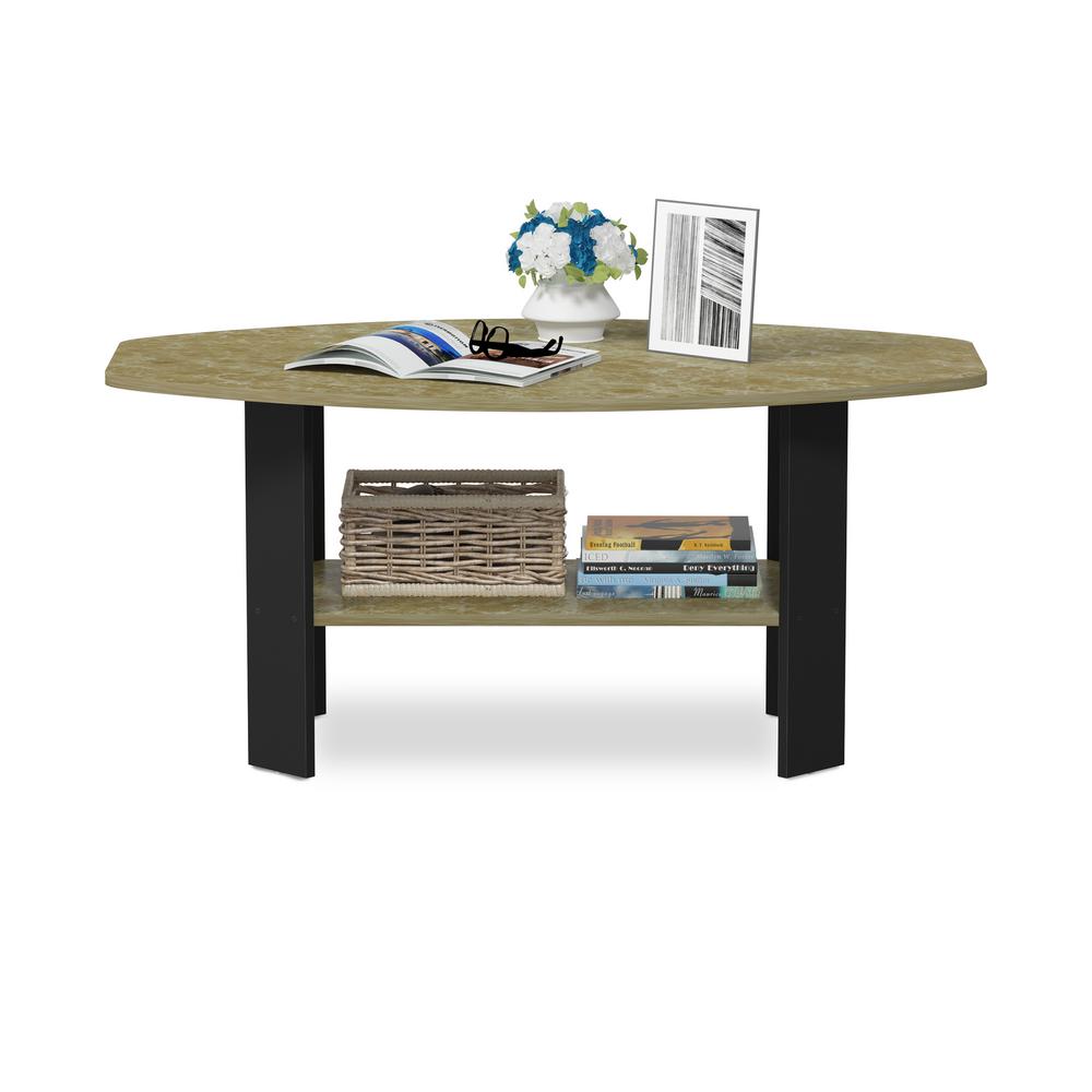 Furinno Simple Design Brown Marble Black Coffee Table 11179brm The Simple Design Brown Marble Black Coffee Table