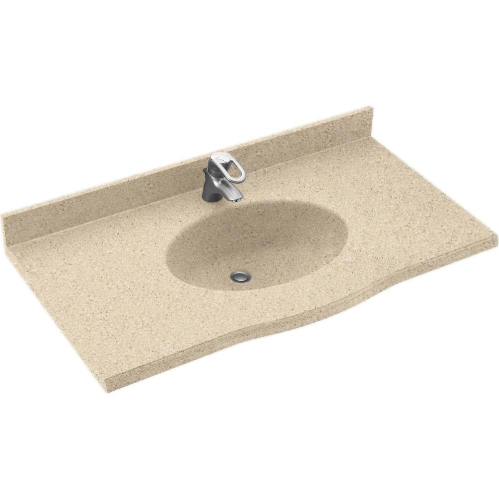 Swan Europa 49 in. W x 22.5 in. D Solid Surface Vanity Top with Sink in
