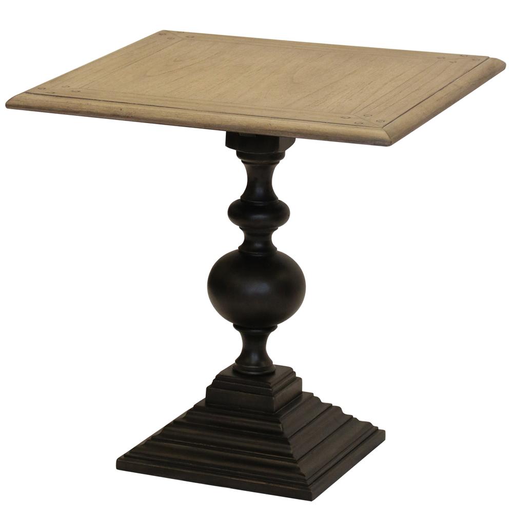 Colorado Square Top And Round Pedestal Base Grey Sand End Table Colorado Square Top And Round Pedestal Base Grey Sand End Table