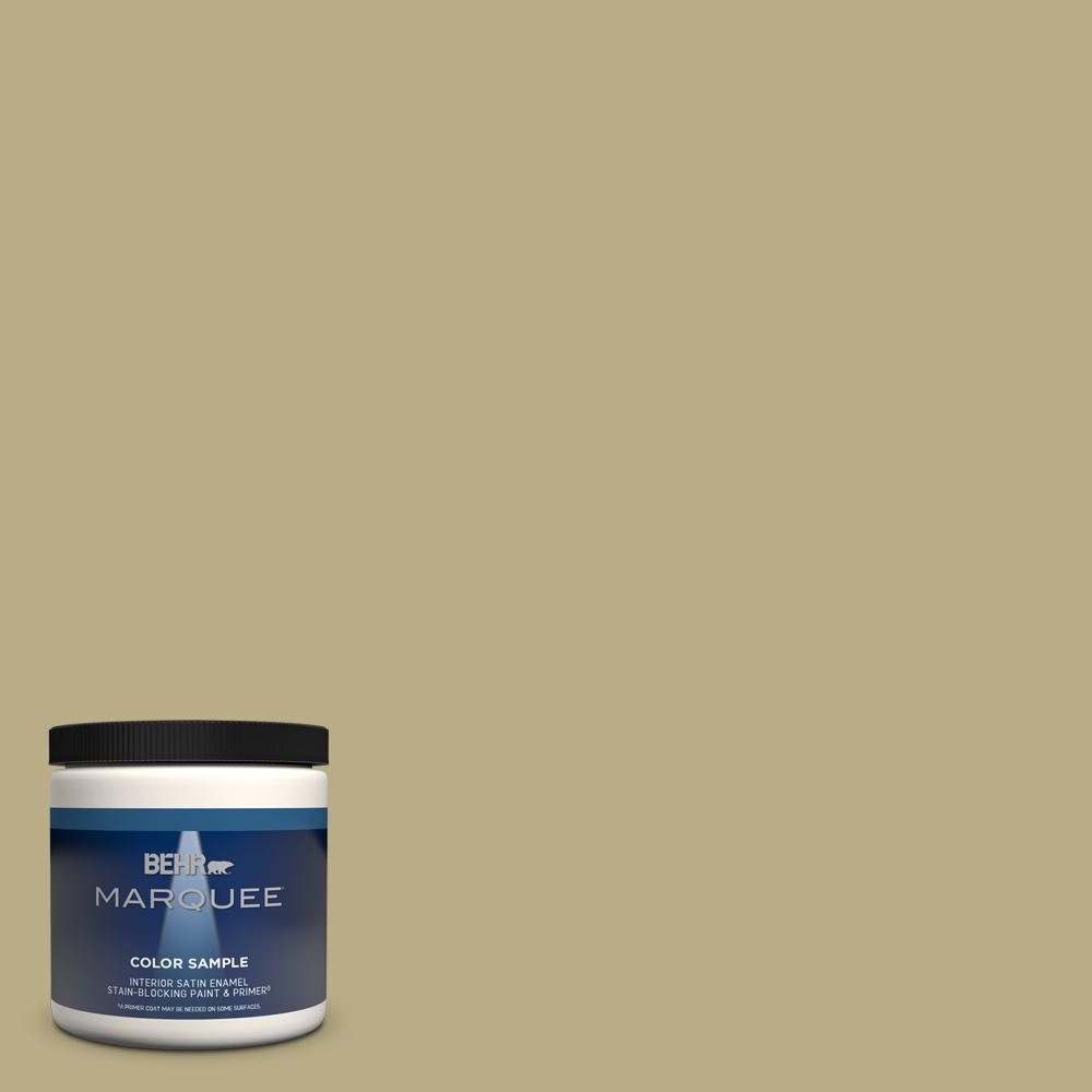 BEHR MARQUEE 8 oz. S3304 Fennel Seed OneCoat Hide Satin Enamel