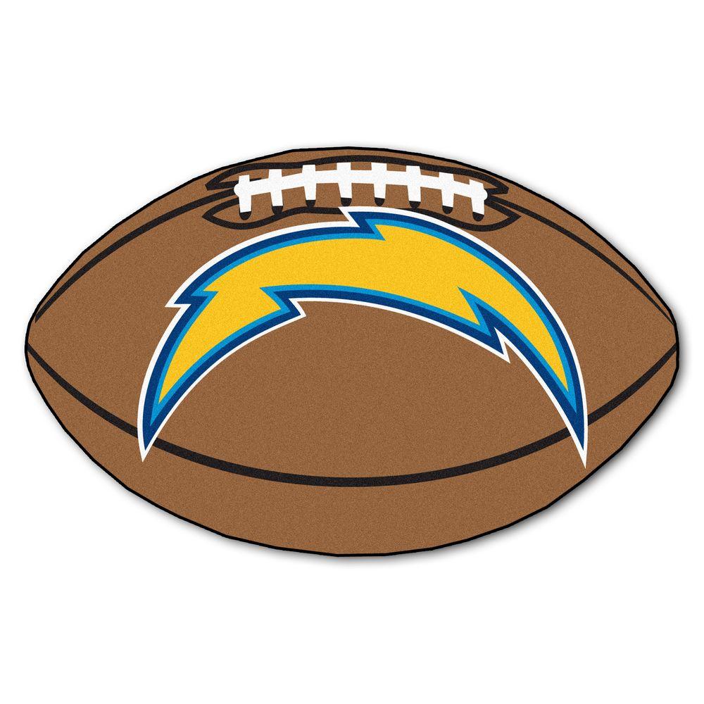 FANMATS NFL San Diego Chargers Brown 2 ft. x 3 ft. Specialty Area Rug