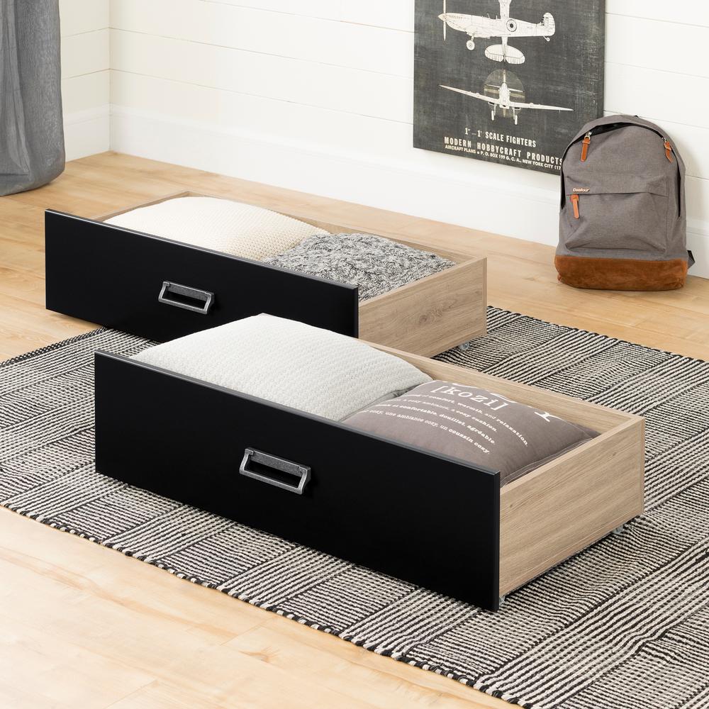 Wood Underbed Storage Storage Containers The Home Depot