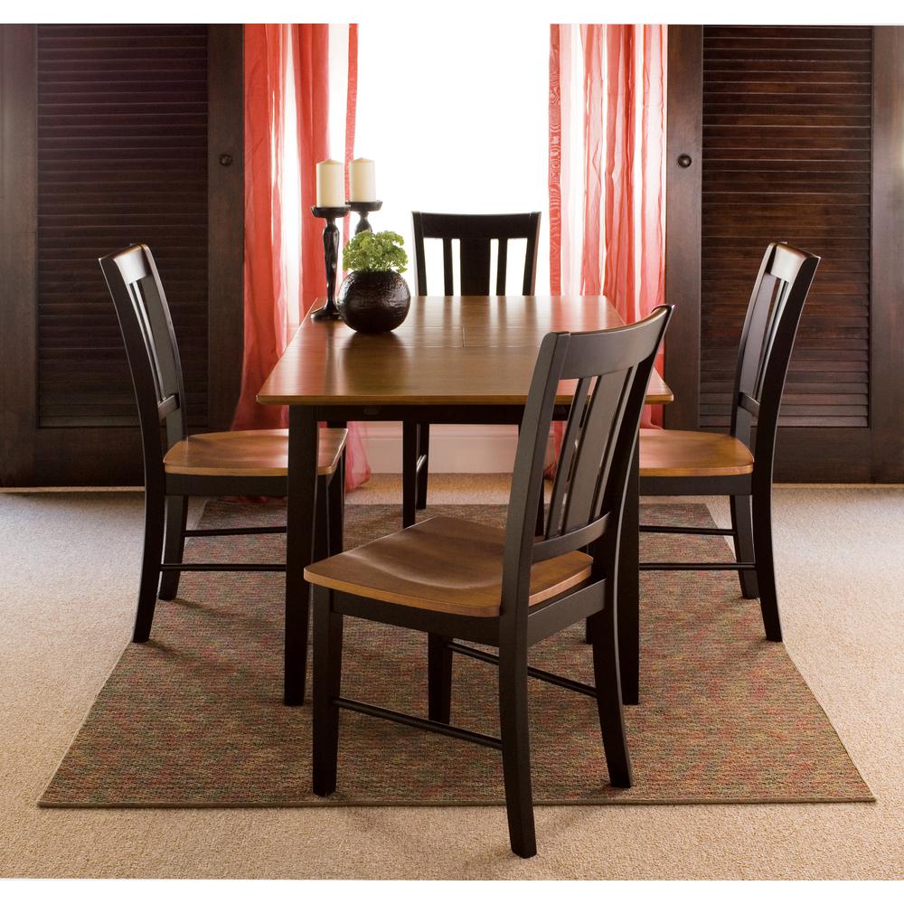 International Concepts San Remo Black And Cherry Wood Dining Chair International Concepts San Remo Black And Cherry Wood Dining Chair Set Of 2 C57 10p The Home Depot