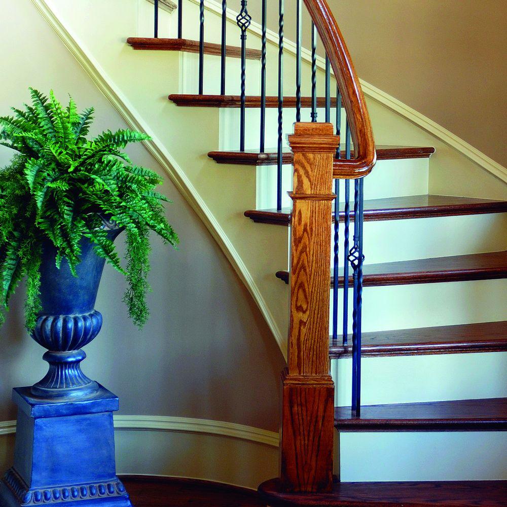 Stair Parts 5 8 In X 44 In Satin Black Metal Double Twist Baluster