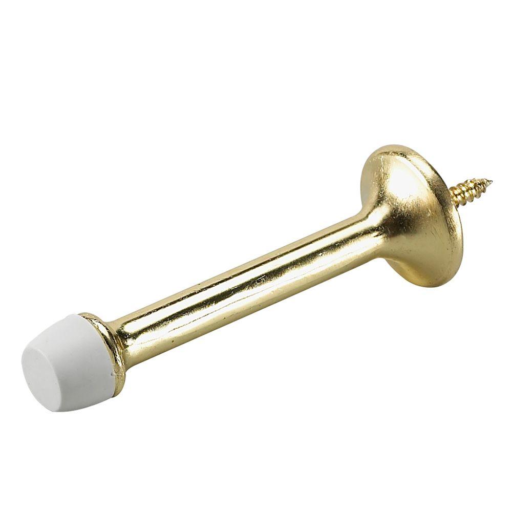 Richelieu Hardware 3 in. Brass Rigid Door Stop216BR The Home Depot