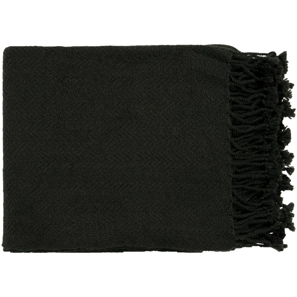 Lavish Home Black Luxury Long Haired Faux Fur Throw6174BL The Home