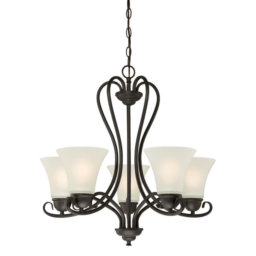 Westinghouse Dunmore 5Light Oil Rubbed Bronze Chandelier with Frosted