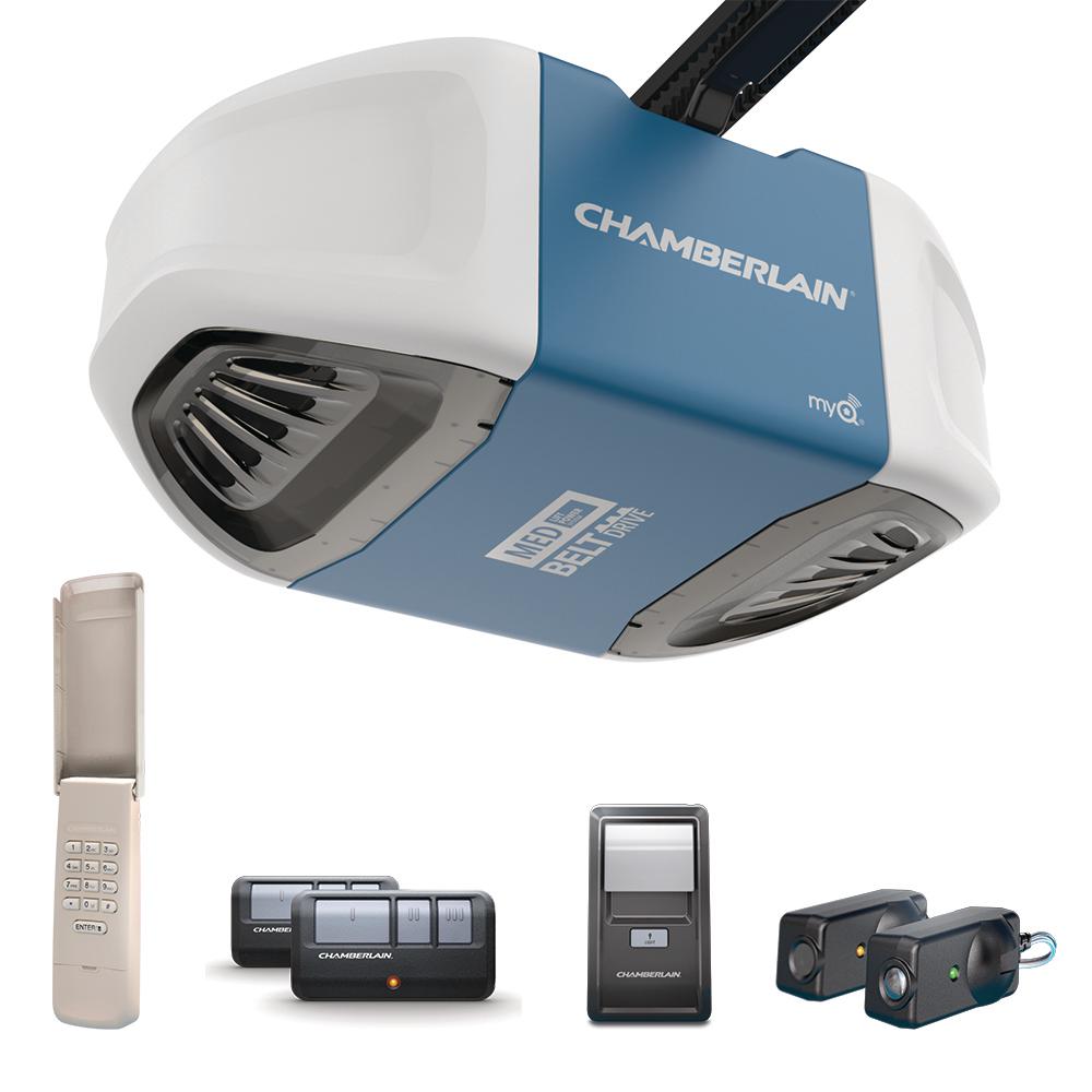 Chamberlain 1 2 Hp Ultra Quiet Belt Drive Garage Door Opener B510