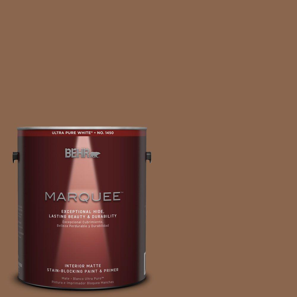 BEHR MARQUEE 1 gal. MQ21 Burnished Brandy OneCoat Hide Matte
