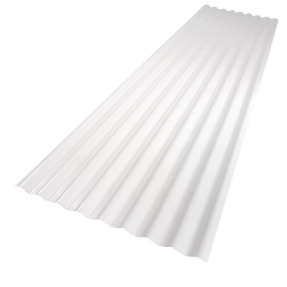 Palruf 26 In X 8 Ft White Pvc Roof Panel 101336 The Home Depot