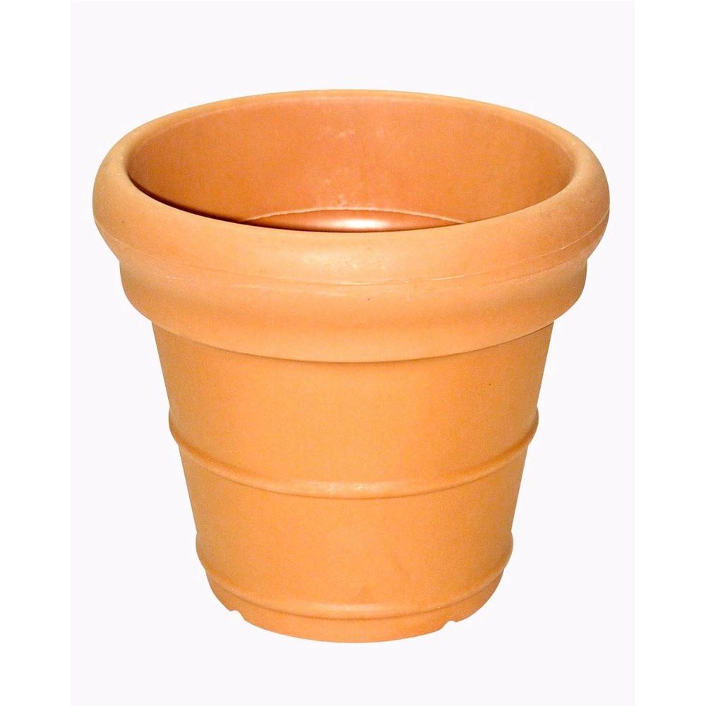 6-1/2 In. Round Glazed Clay Flower Pot-YBH027 - The Home Depot