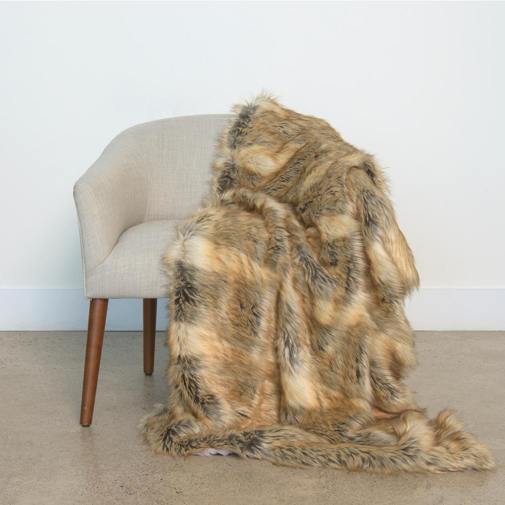 Best Home Fashion Amber Fox Faux Fur Throw 54 In X 36 Amber Fox Faux Fur Throw 54 In X 36 By Best Home Fashion